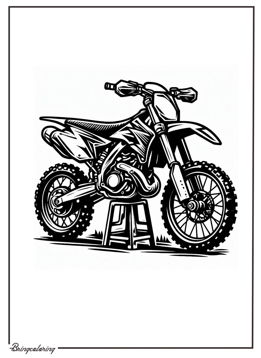 Off Road Motorcycle Coloring Online Pages for Kids