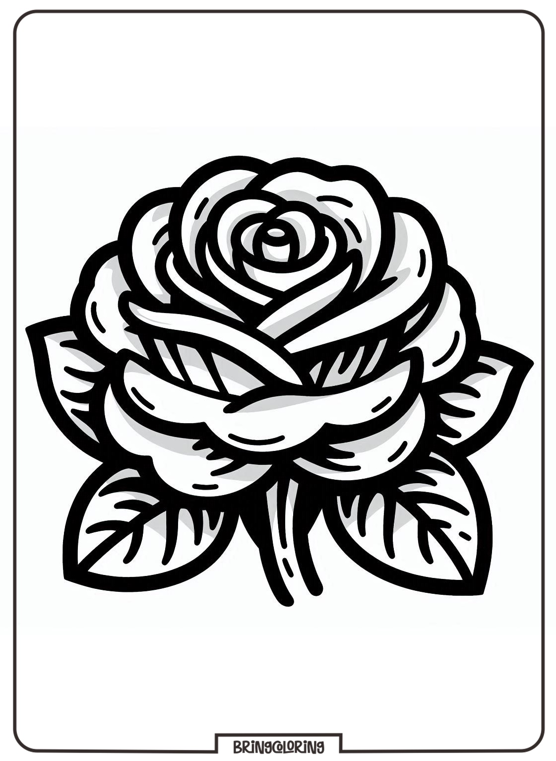 Rose Flower Coloring Online Pages