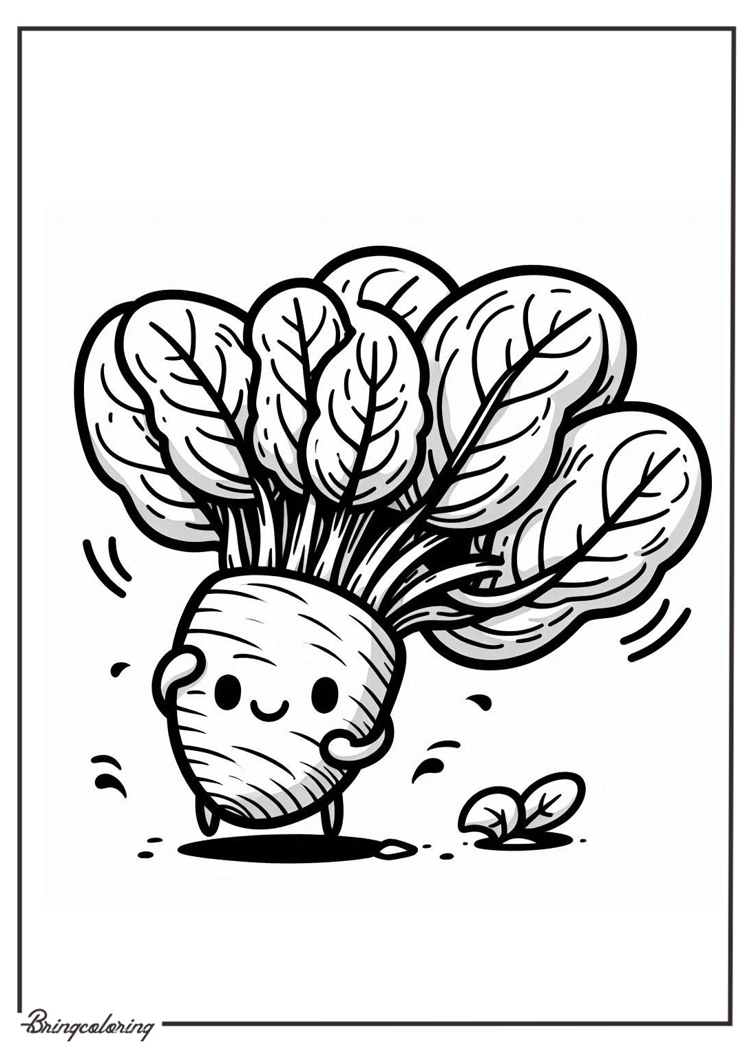 Spinach Colorin Online Page bringcoloring.com