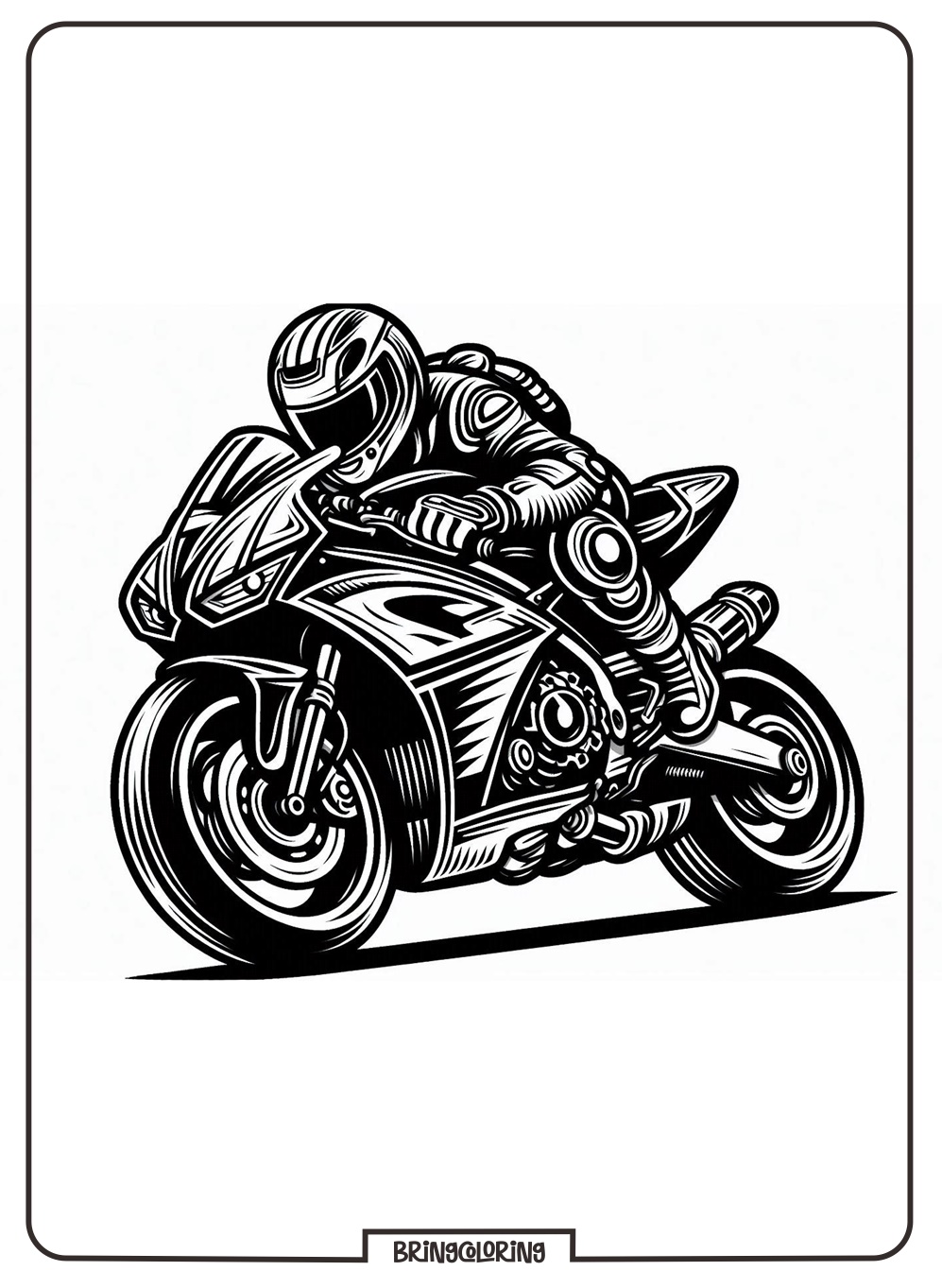 Sport Motorcycle Coloring Online Page