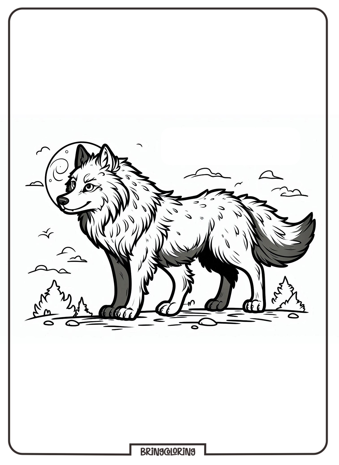 Wolf Coloring Page Online