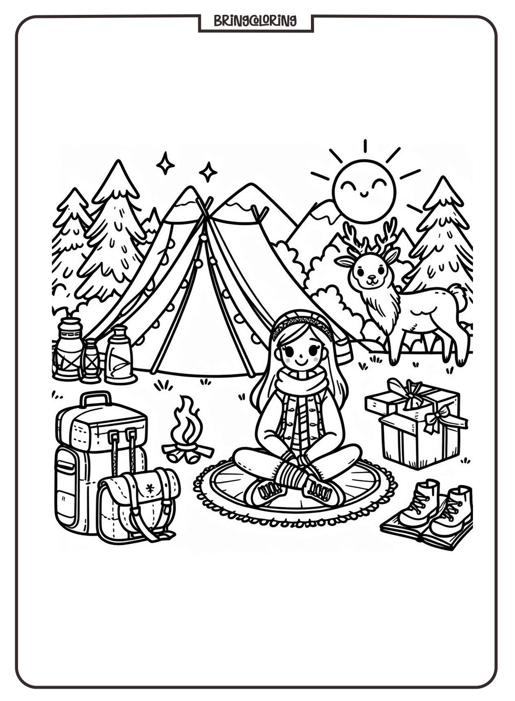 Welcome to the World of Camping Coloring Online Pages 5 bringcoloring.com camping coloring pages for kids