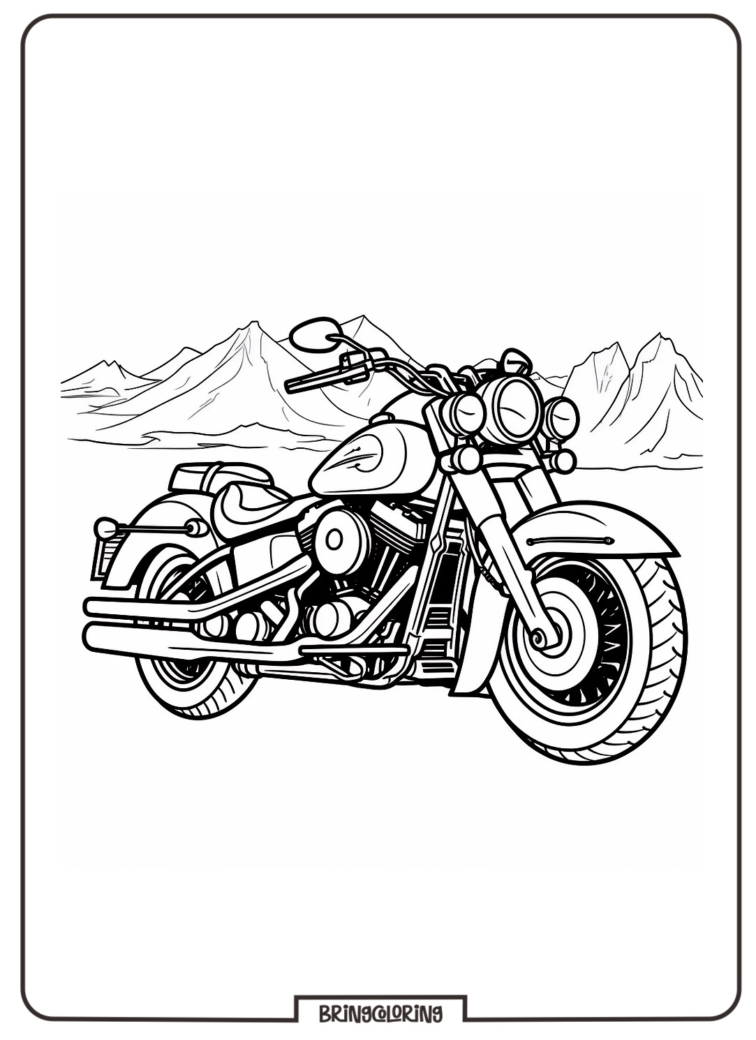 classic motorcycle coloring pages