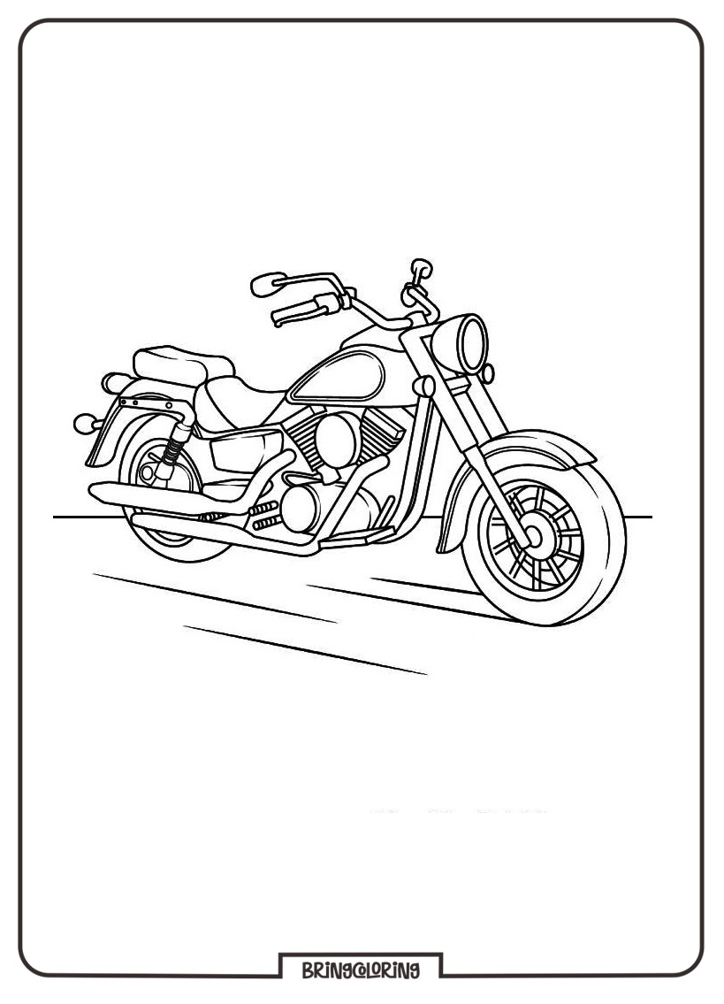 download classic motorcycle coloring page