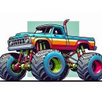 Monster Truck Coloring Pages for Kids: Exciting Printable Coloring Online Pages for Creative Fun monster truck coloring images bringcoloring.com