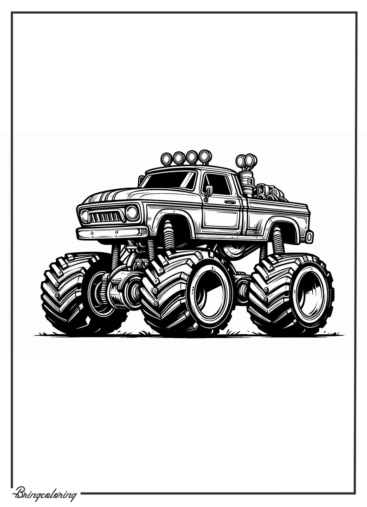 monster truck coloring online page bringcoloring