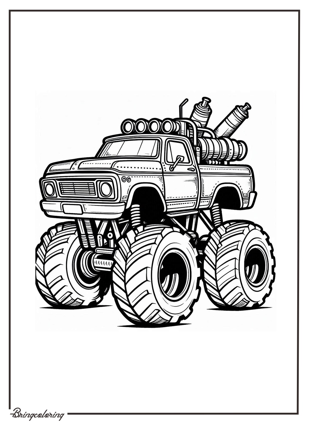 monster truck coloring page bringcoloring