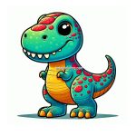 printable Cute T Rex coloring image bringcoloring.com