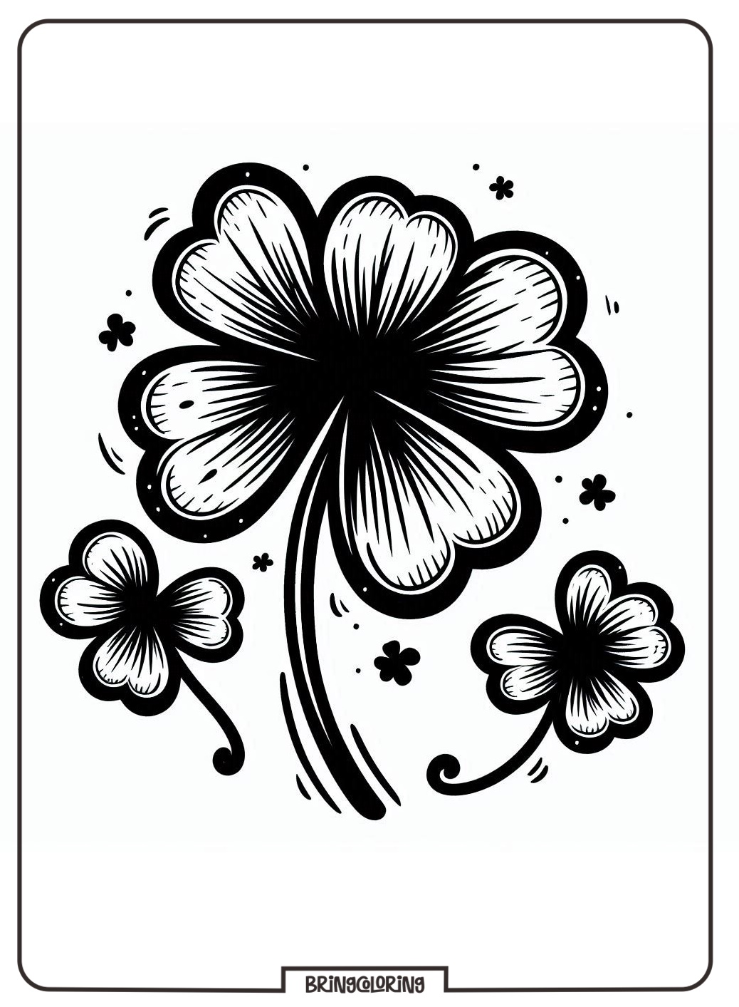 shamrock coloring online page bringcoloring.com