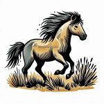 wild horse of image to color