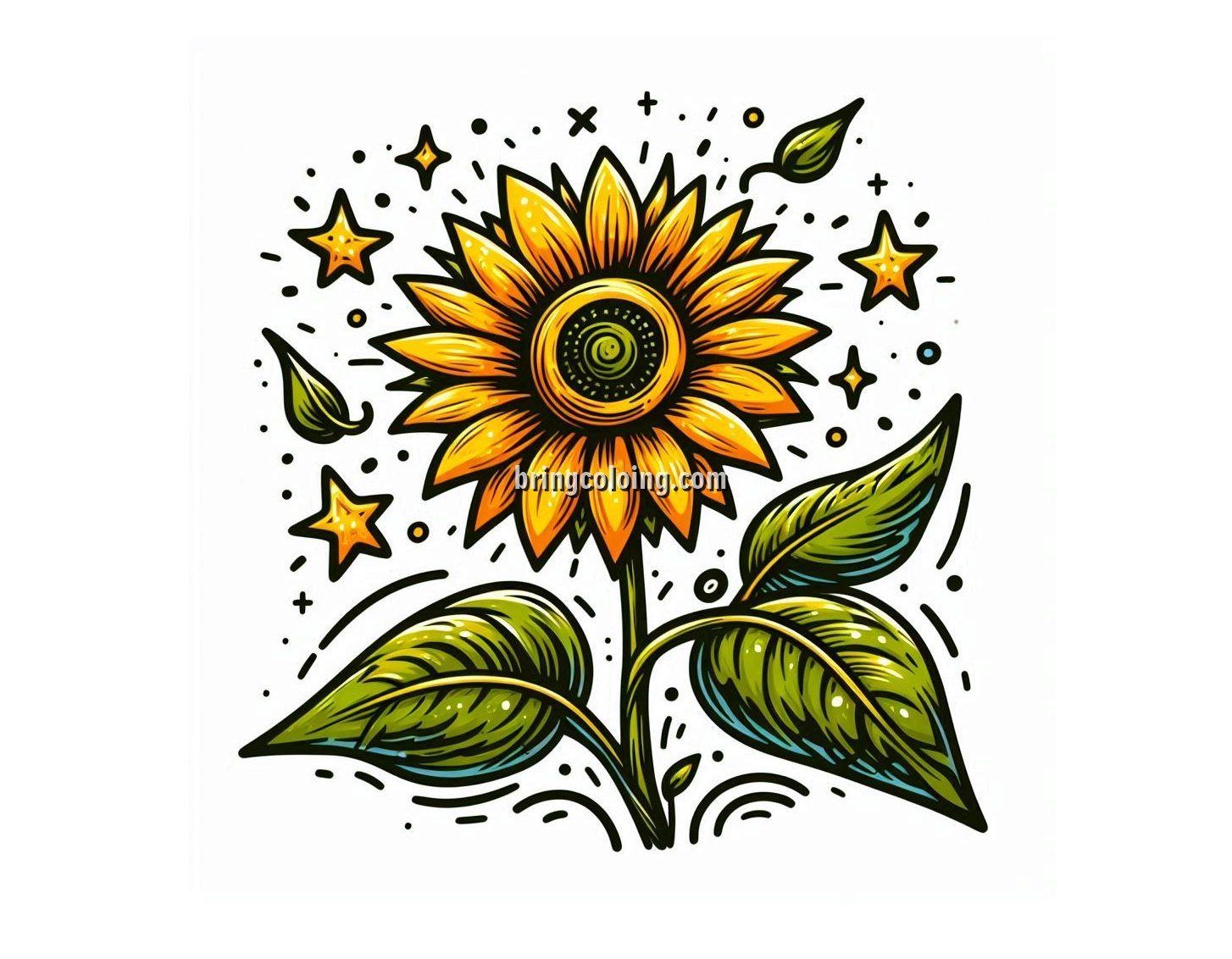 Image of SunFlower Coloring