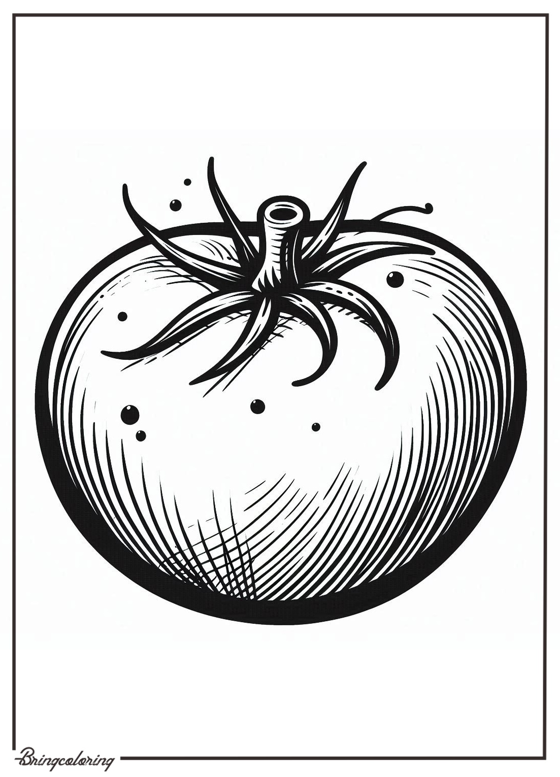 bringcoloring.com Tomato Coloring Online Page for Kids
