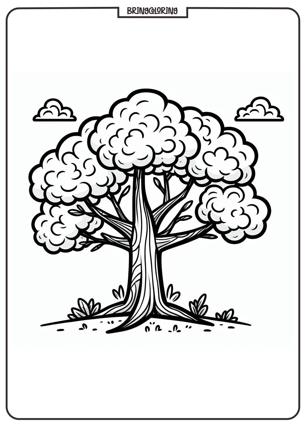 Tree Coloring Online Pages for Kids bringcoloring.com