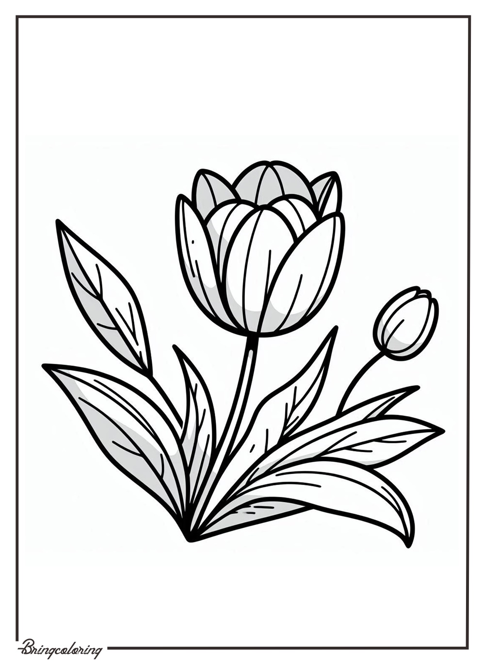 Tulip Coloring Online Page bringcoloring.com