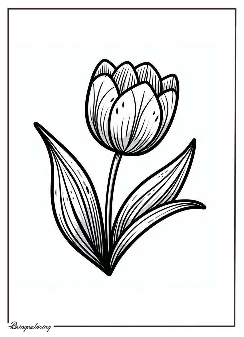 Tulip Coloring Online Pages bringcoloring.com