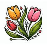 image of Tulip coloring