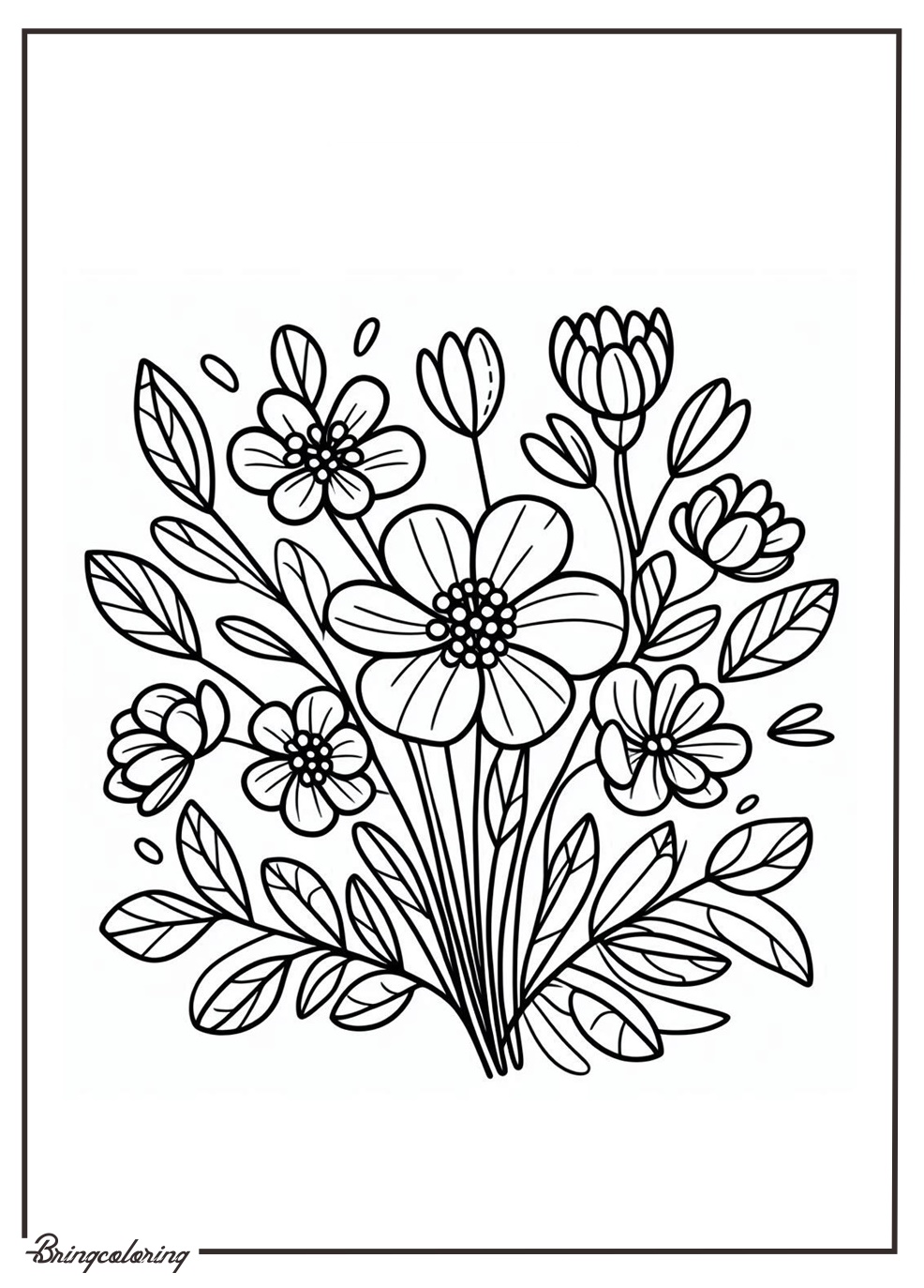 spring flower coloring online pages bringcoloring.com