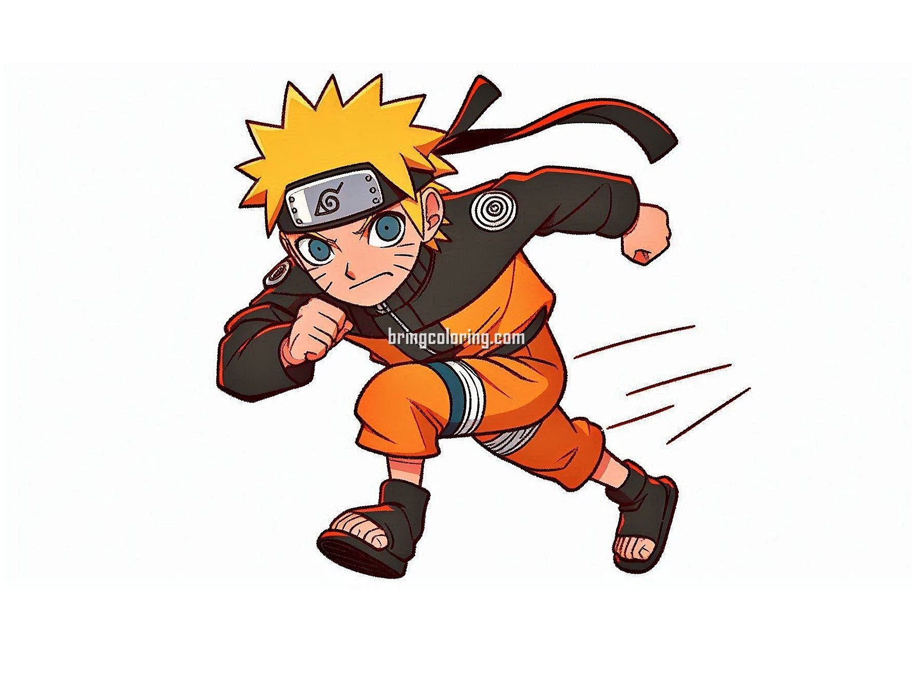 Naruto Running in Action Coloring Pages : An Exciting Adventure for Kids 5 Naruto training run coloring Image bringcoloring.com