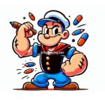 Popeye Coloring Pages, The Strong and Friendly Sailor Popeye coloring image bringcoloring.com