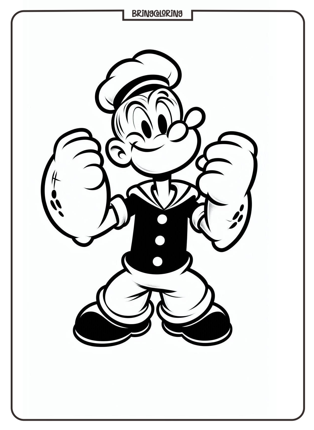 Popeye Coloring Pages, The Strong and Friendly Sailor 3 Popeye coloring pages bringcoloring.com